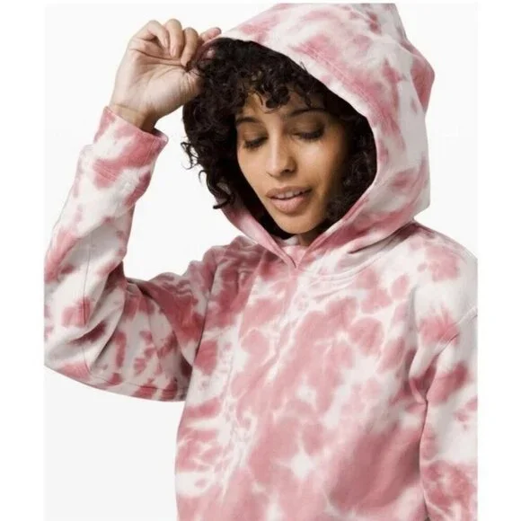Lululemon All Yours Hoodie Tie Dye Fleece In Marmoleado Tie Dye Brier Rose 4 - Picture 2 of 7